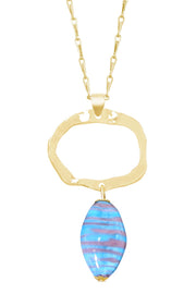 Murano Glass & Freeform Pendant Necklace - GF