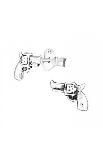 Sterling Silver Gun Ear Studs - SS