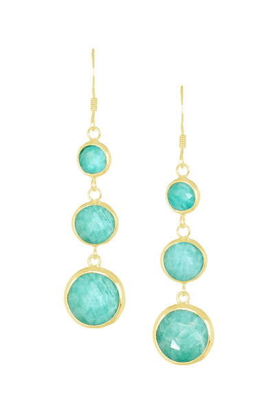 Amazonite Drop Earrings - GF