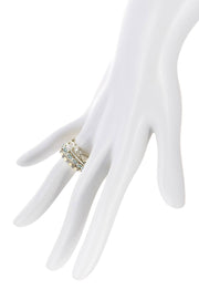 Freshwater Pearl & CZ Stack Ring Set - GF