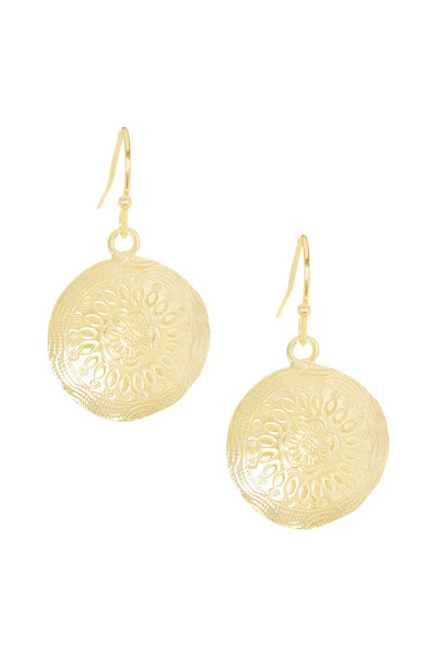 Bali Style Disc Earrings - GF