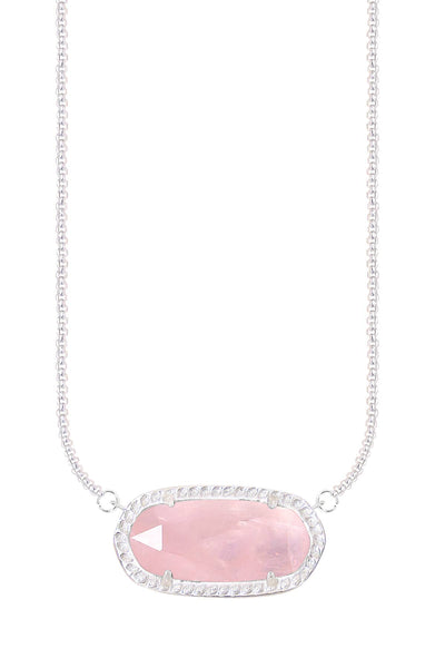 Rose Quartz Pendant Necklace - SF