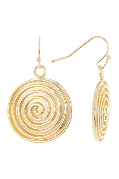 Mandala Swirl Drop Earrings - GF