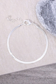 Silver Plated 3mm Magic Herringbone Chain Bracelet - SP