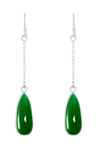 Green Onyx Kayla Drop Earrings - SF