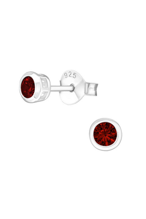 Sterling Silver Round 3mm Ear Studs With Cubic Zirconia - SS