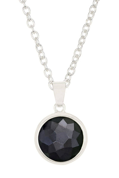 Hematite Round Pendant Necklace - SF