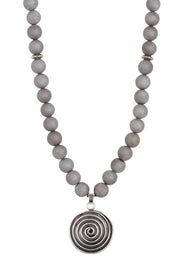 Hematite Druzy Mala Beads Necklace - SF