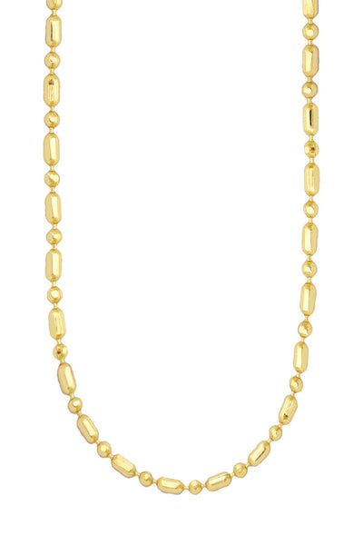 14k Gold Plated 1.2mm Fancy Bead Chain - GP