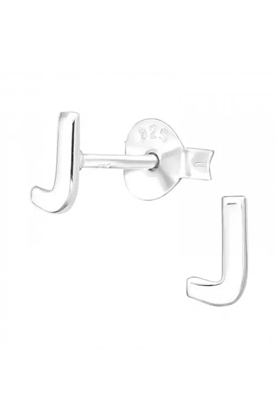 Sterling Silver Individual Letter Ear Studs - SS