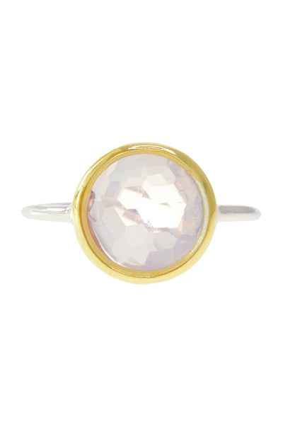 Moonstone Crystal 2 Tone Clad Ring - SF