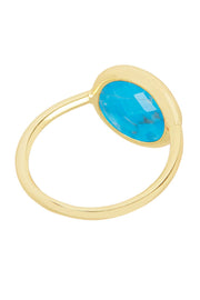 Turquoise Lollipop Ring - GF