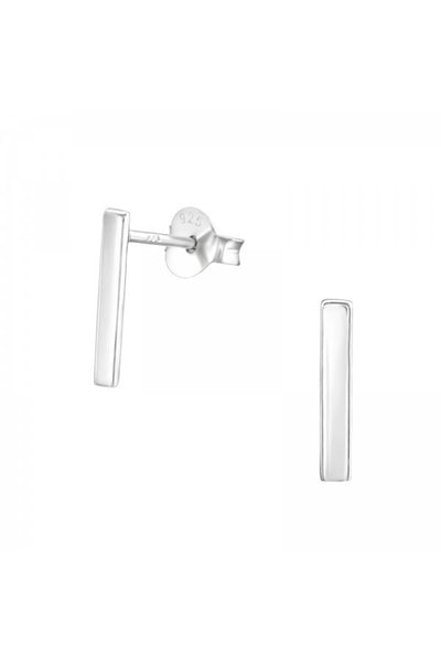 Sterling Silver Bar Ear Studs - SS