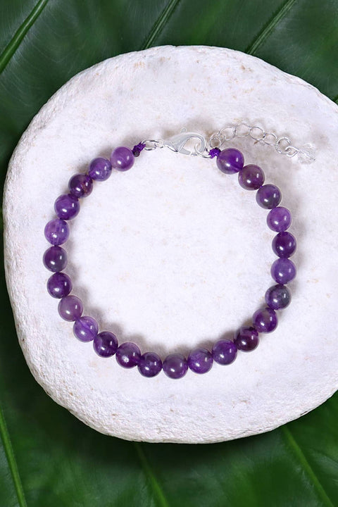 Amethyst Beaded Bracelet - SF