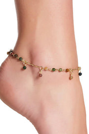 Mixed Jasper Beaded Serena Anklet - GF