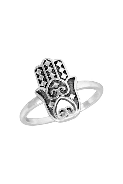 Sterling Silver Hamsa Ring - SS