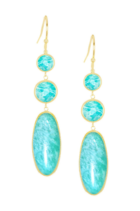 Amazonite Statement Earrings - GF