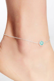 Amazonite Crystal Briolette Anklet - SF