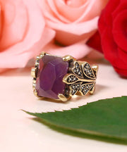 Amethyst & CZ Garden Ring - BR