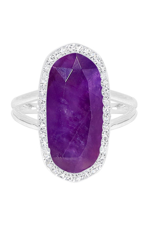 Amethyst Halo Ring - SF