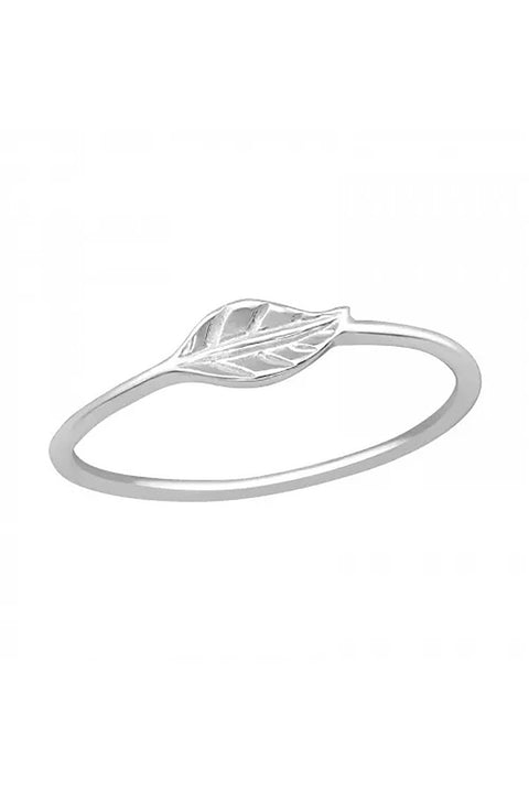 Sterling Silver Petite Leaf Ring - SS