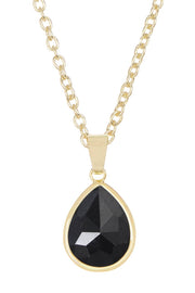 Hematite Teardrop Pendant Necklace - GF