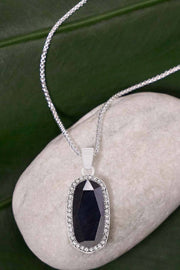 Hematite Halo Pendant Necklace - SF