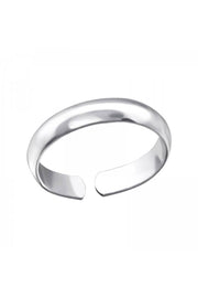 Sterling Silver Plain Adjustable Toe Ring - SS