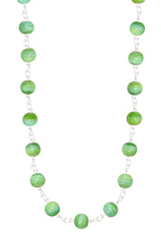 Green Murano Glass Mala Beaded Necklace - SF