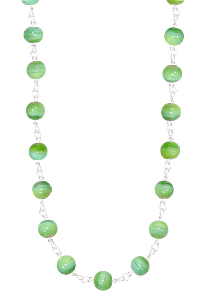 Green Murano Glass Mala Beaded Necklace - SF