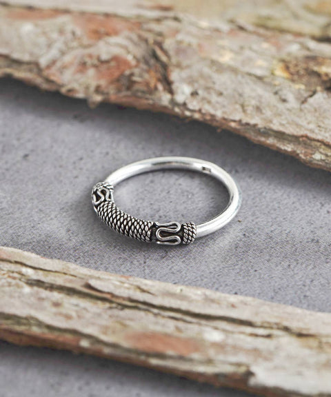 Sterling Silver Bali Style Ring - SS