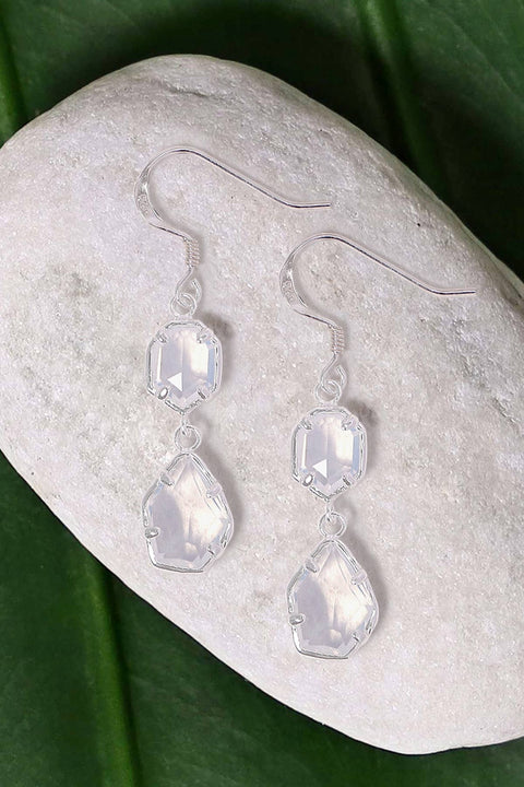 Moonstone Crystal Victoria Earrings - SF