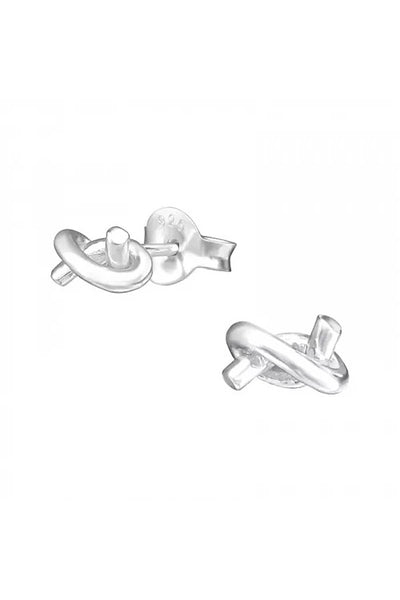 Sterling Silver Knot Ear Studs - SS