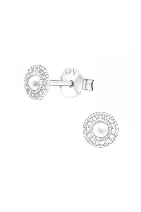 Sterling Silver Circle Ear Studs - SS