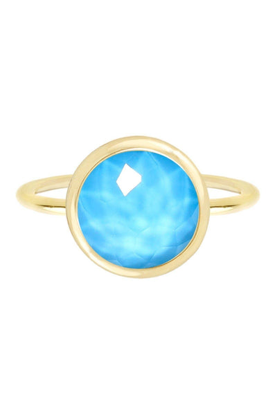 Turquoise Quartz Lollipop Ring - GF