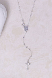 Sterling Silver Rosary Necklace - SS