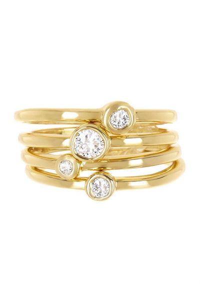 CZ Stack Ring Set - GF