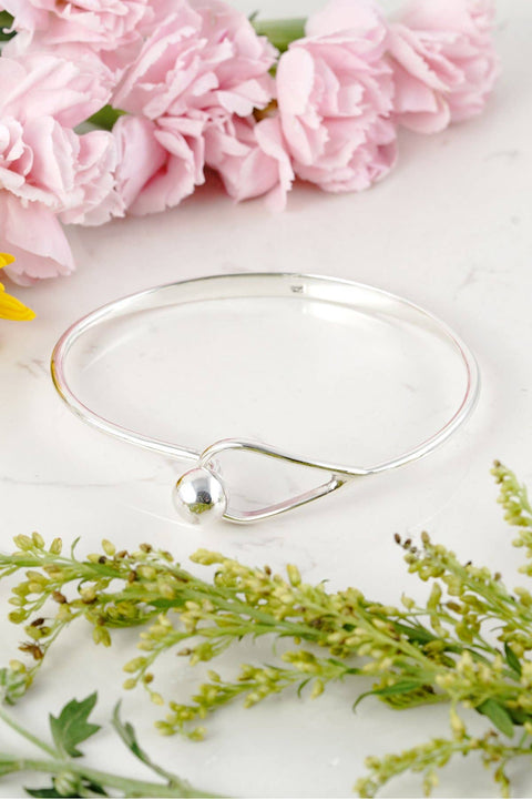 Sterling Silver Handmade Bangle Bracelet - SS