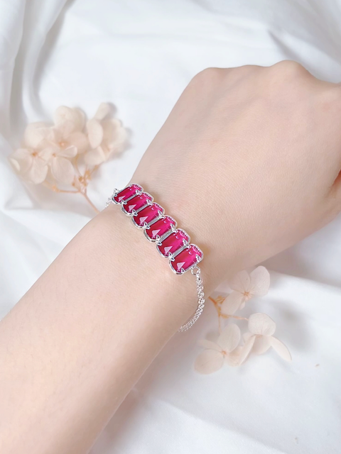 Raspberry Crystal Bracelet - SF