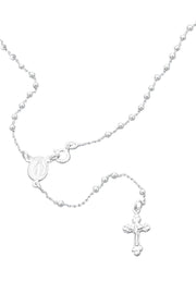 Sterling Silver Rosary Necklace - SS