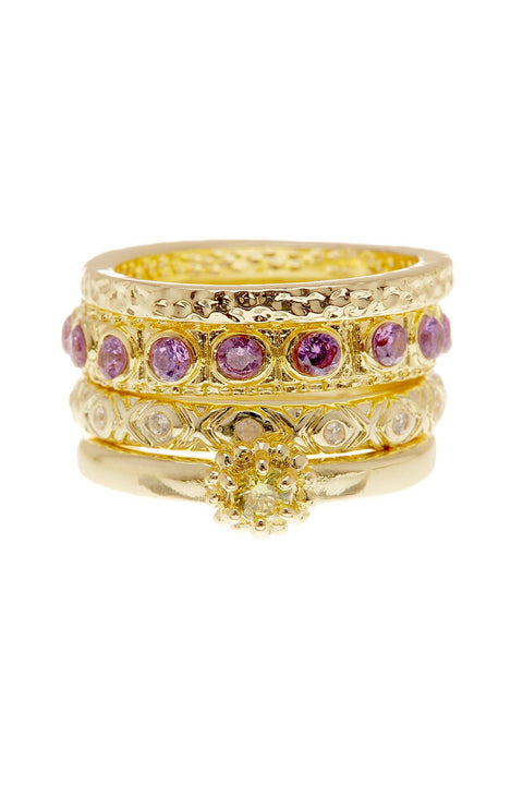 CZ Stack Ring Set - GF