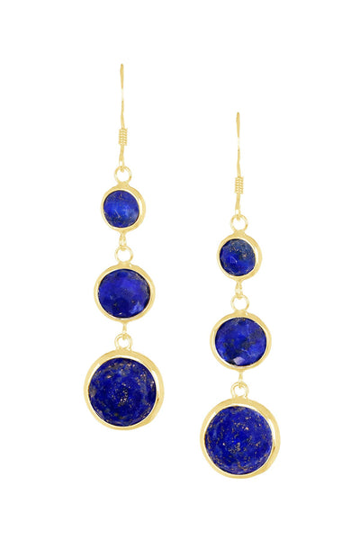 Lapis Drop Earrings - GF