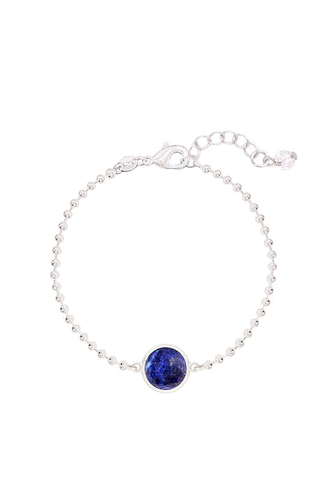 Lapis Beaded Charm Bracelet - SF