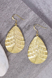 Bali Style Floral Drop Earrings - GF