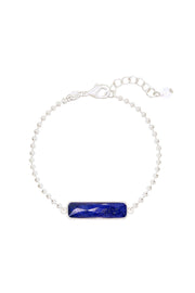 Lapis Beaded Charm Bracelet - SF