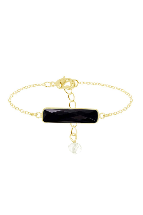 Black Onyx Bar Bracelet - GF