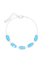 Turquoise & Quartz Doublet Link Bracelet - SF