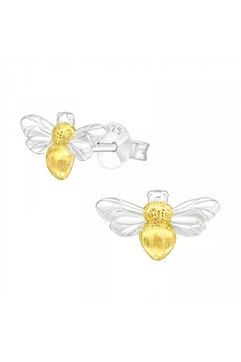 Sterling Silver Honey Bee Ear Studs - VM