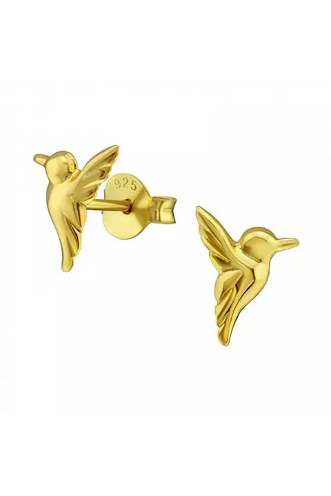 Sterling Silver Bird Ear Studs - VM