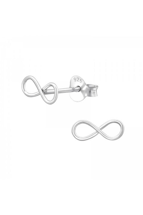 Sterling Silver Infinity Ear Studs - SS